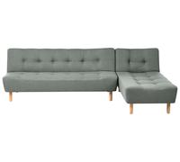 Modular Corner Sofa Bed 4 Seater ALSTEN Fabric Green Left Hand