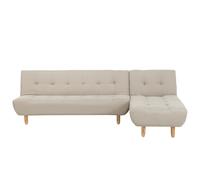 Modular Corner Sofa Bed ALSTEN Fabric Light Beige 4 Seater Left Hand
