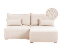 Modular Corner Sofa NERBO Boucle Beige Left Hand