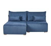 Modular Corner Sofa NERBO Fabric Blue Right Hand