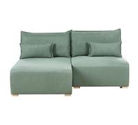 Modular Corner Sofa NERBO Fabric Light Green Right Hand