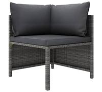 Modular Corner Sofa with Gray Cush, Polyrattan Outdoor Loun Fur for Balcony, Veranda, and Terrace - Slish & Garden Seating