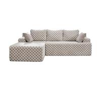 Modular Corner SofaCompact 2Seater Couch Comfortable No Assembly Needed SpaceSaving for Small Apartments GrayGreen Plaid 95.7x61.4x26.8in