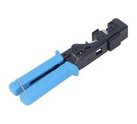 Modular Data Cable Crimper, Professional Crimping Tool Set for Cat5 Cat6, Alloy Steel Flat Mouth Termination Tool with Wire Cutter Function, Ideal for Network Cable Installation in