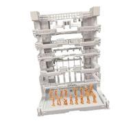 Modular Display Stand for Action Figures And Diorama Models, White, 16.5x11.5x21.5cm