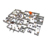 Modular Dungeon System: Tabletop & RPG Terrain Game Set for Dungeons & Dragons, Pathfinder, Castles & Crusades, 13th Age, Runequest, Asunder, Zombicide, and More! - Knight Set (460+ Pieces 0.65m2)