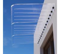 Modular Expandable Polycarbonate Door Canopy - Rain & Sun Protection for Entryway Terrace Balcony & Porch - Adjustable 40-300cm Size 50x190cm & Stylish