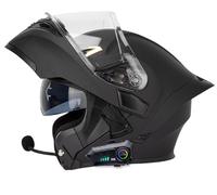 Modular Flip Up Front Bluetooth Motorcycle Helmet ECE/DOT Approved High Strength Shell Motorbike Helmets Integrated Helmet Moped Scooter Crash Helmet for Men Women H,M