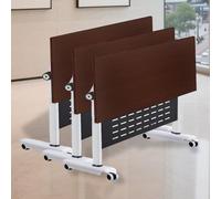 Modular Folding Conference Table, Flip Top Portable Meeting Table for Office and Classroom Training, Space-Saving Design, Easy Setup, Adjustable Height