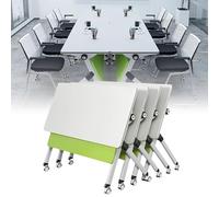 Modular Folding Conference Table with WheelsReconfigurable Office Meeting System for Collaborative WorkspacesSteel Frame Professional Design