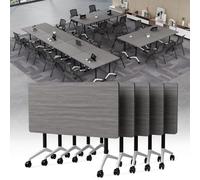 Modular Folding Conference Tables with WheelsFlip Top Training Table for & ClassroomJoinable Meeting for Semi & Collaborative Spaces