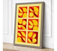Modular Forms Geometric Canvas Wall Art Print 18x12 Inch