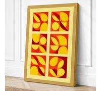 Modular Forms Geometric Canvas Wall Art Print 24x16 Inch