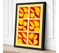 Modular Forms Geometric Canvas Wall Art Print 36x24 Inch (91 x 61 cm)