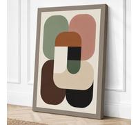 Modular Forms Mid Century Canvas Wall Art Print 30x20 Inch