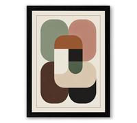 Modular Forms Mid-Century Framed Wall Art Print A1 (84.1×59.4cm) Black, Wall Decor for Living Room, Bedroom, Office & Home, Ready to Hang, Art Gift