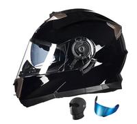 Modular Full Face Motorbike Helmets, ECE 22.06 Approved Flip Up Moto Motorcycle Integrated Double Visor Helmet, Adults Men Women Crash Helmet for Moped Street Racing Sport