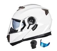 Modular Full Face Motorbike Helmets, ECE 22.06 Approved Flip Up Moto Motorcycle Integrated Double Visor Helmet, Adults Men Women Crash Helmet for Moped Street Racing Sport