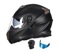 Modular Full Face Motorbike Helmets, ECE 22.06 Approved Flip Up Moto Motorcycle Integrated Double Visor Helmet, Adults Men Women Crash Helmet for Moped Street Racing Sport