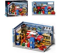 Modular Garage Repair Shop Building Set, Architecture Scene Building Model