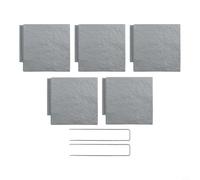 Modular Grey Plastic Garden Fencing Roll Alternative for Vegetable Yard Dog Barrier 7.87x7.87 Inch Set