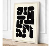 Modular Grid Forms Geometric Canvas Wall Art Print 30x20 Inch (76 x 51 cm)