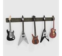 Modular Guitar Wall-Mounted Display with Acoustic Padding | Velvet Multi-Guitar Holder | Sound Dampening Hanger System for Electric, Bass & Acoustic Guitars | Color: [Beige | 5-Guitars (205x15cm)]