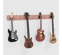 Modular Guitar Wall-Mounted Display with Acoustic Padding | Velvet Multi-Guitar Holder | Sound Dampening Hanger System for Electric, Bass & Acoustic Guitars | Color: [Rose | 4-Guitars (160x15cm)]