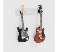 Modular Guitar Wall-Mounted Display with Acoustic Padding | Velvet Multi-Guitar Holder | Sound Dampening Hanger System for Electric, Bass & Acoustic Guitars | Color: [White | 2-Guitars (70x15cm)]