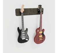 Modular Guitar Wall-Mounted Display with Acoustic Padding | Velvet Multi-Guitar Holder | Sound Dampening Hanger System for Electric, Bass & Acoustic Guitars | Color: [Beige | 2-Guitars (70x15cm)]