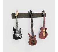 Modular Guitar Wall-Mounted Display with Acoustic Padding | Velvet Multi-Guitar Holder | Sound Dampening Hanger System for Electric, Bass & Acoustic Guitars | Color: [Beige | 3-Guitars (115x15cm)]