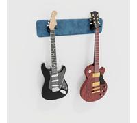 Modular Guitar Wall-Mounted Display with Acoustic Padding | Velvet Multi-Guitar Holder | Sound Dampening Hanger System for Electric, Bass & Acoustic Guitars | Color: [Blue | 2-Guitars (70x15cm)]