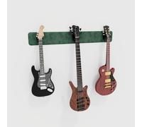 Modular Guitar Wall-Mounted Display with Acoustic Padding | Velvet Multi-Guitar Holder | Sound Dampening Hanger System for Electric, Bass & Acoustic Guitars | Color: [Green | 3-Guitars (115x15cm)]