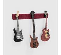 Modular Guitar Wall-Mounted Display with Acoustic Padding | Velvet Multi-Guitar Holder | Sound Dampening Hanger System for Electric, Bass & Acoustic Guitars | Color: [Burgundy | 3-Guitars (115x15cm)]