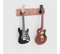 Modular Guitar Wall-Mounted Display with Acoustic Padding | Velvet Multi-Guitar Holder | Sound Dampening Hanger System for Electric, Bass & Acoustic Guitars | Color: [Rose | 2-Guitars (70x15cm)]
