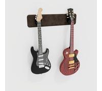 Modular Guitar Wall-Mounted Display with Acoustic Padding | Velvet Multi-Guitar Holder | Sound Dampening Hanger System for Electric, Bass & Acoustic Guitars | Color: [Brown | 2-Guitars (70x15cm)]