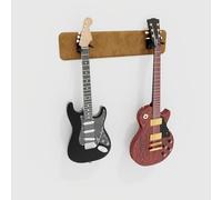 Modular Guitar Wall-Mounted Display with Acoustic Padding | Velvet Multi-Guitar Holder | Sound Dampening Hanger System for Electric, Bass & Acoustic Guitars | Color: [Gold | 2-Guitars (70x15cm)]