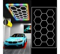 Modular Hexagon LED Grid Light 6500K - Honeycomb Design for Home Decor, Garage, Warehouse - Bright Energy Efficient Modern Lighting Fixture