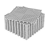 Modular Interlocking Cushion 12 Pcs 11.8" x 11.8" Interlocking Rubber Floor Drain Holes Non-Slip Splicing Drainage Mats for Deck, Shower, Kitchen, Drain Pool, Sauna Bath, Indoor Outdoor (Gray)