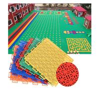 Modular Interlocking Cushion Kindergarten School Playground Stadium DIY Splicing Floor Waterproof Sports Ma(Light Green,16PCS)