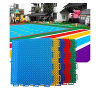 Modular Interlocking Cushion Kindergarten Stadium Non-Slip Wear-Resistant DIY Color Puzzle Sports Floor(Yellow,10PCS)