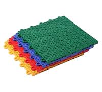 Modular Interlocking Cushion Modular Interlocking Floor Tiles For, School/Kindergarten/Playground/Stadium/Basketball Court(Green-1,10PCS)