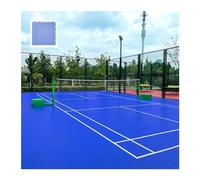 Modular Interlocking Cushion, Modular Interlocking Plastic Deck Tiles Drainage Multicolor 25x25cm(Blue,56pcs)