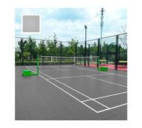 Modular Interlocking Cushion, Modular Interlocking Plastic Deck Tiles Drainage Multicolor 25x25cm(Grigio,72pcs)