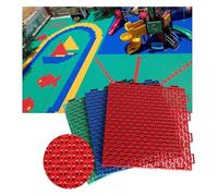 Modular Interlocking Cushion Outdoor Playground Waterproof And Wear-Resistant DIY Color Stitching Floor PP Sports Mat(Blue,16PCS)