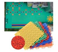 Modular Interlocking Cushion Outdoor Stadium DIY Weatherproof Splice Floor Sports Mats(Yellow,1PCS)