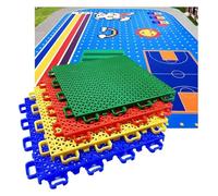 Modular Interlocking Cushion Outdoor Weatherproof Sports Flooring With Drain Holes, For Kindergarten Playground(Yellow,1PCS)