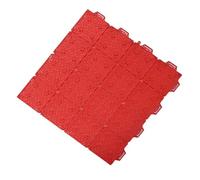 Modular Interlocking Cushion, Plastic Interlocking Deck Tiles Drainage Multicolor 34x34cm Pack of 9-40(Rosso,34x34cm/40PCS)