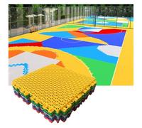 Modular Interlocking Cushion Plastic Splicing Floor Sports Mat For Basketball Court Volleyball Court Sports Field(Red,1PCS)