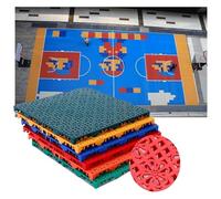 Modular Interlocking Cushion School Playground Basketball Court DIY Splicing Floor Weatherproof Sports Mat(Yellow,1PCS)